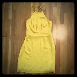 Banana Republic yellow halter dress sz 8